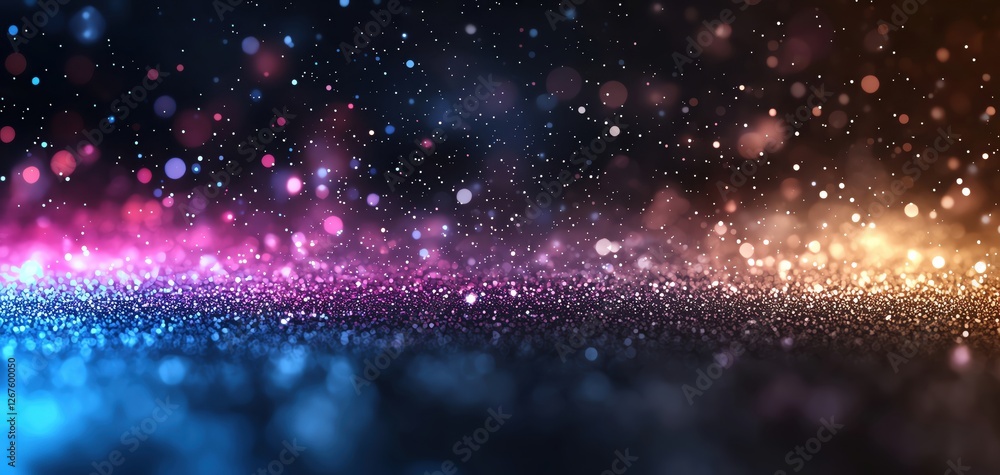 Poster breathtaking colorful bokeh lights glowing in a mesmerizing abstract background.