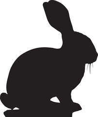 A cute bunny silhouette