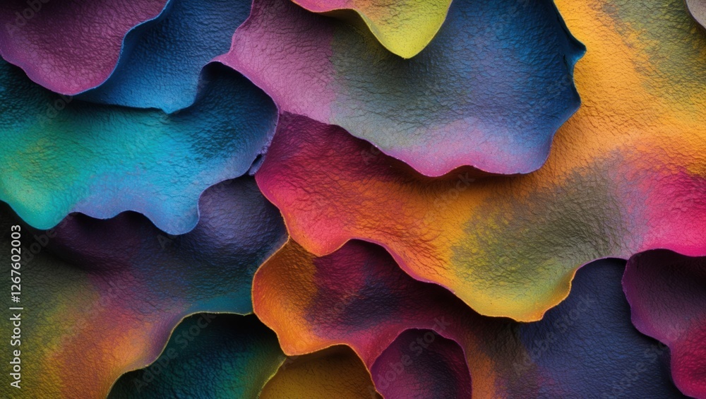 Poster vibrant multicolored abstract texture with dynamic waves and fluid patterns for creative design and 