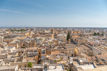 Vue sur Lecce depuis le Campanile de la Cathédrale, sur la Piazza del Duomo, à Lecce, dans les...