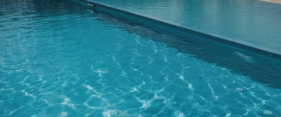 Serene Blue Swimming Pool Water Surface with Gentle Ripples and Clear Copy Space for Text or Branding Use