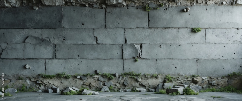 Aufkleber grunge concrete wall background featuring natural texture and exposed elements with space for text o