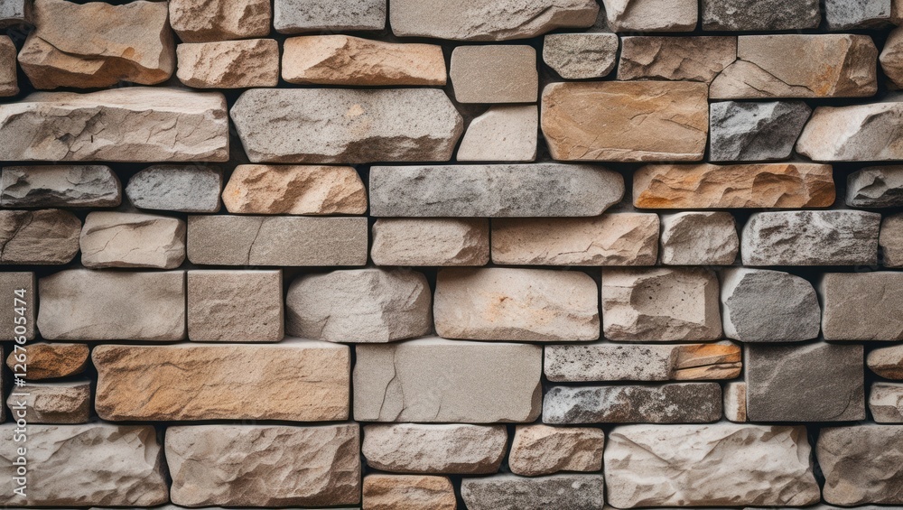 Poster textured natural stone wall for use as a background in design projects showcasing rustic and modern 