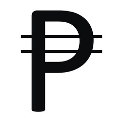 symbol money sign Philippines vector icon