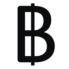 symbol money sign Thailand vector icon