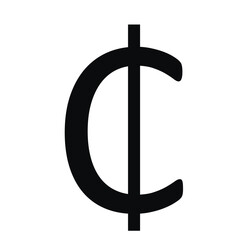 symbol money sign Ghana vector icon