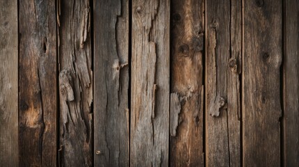 Weathered wooden planks showcasing rustic textures and natural imperfections for use in design or renovation projects.