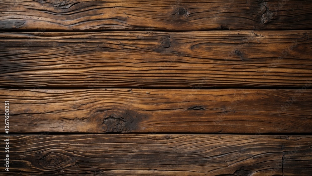 Aufkleber realistic wooden texture background with natural grain patterns in rich brown tones suitable for var