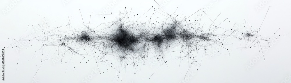 Poster monochromatic dotted pattern, an abstract textured background with varying dot sizes creating depth 