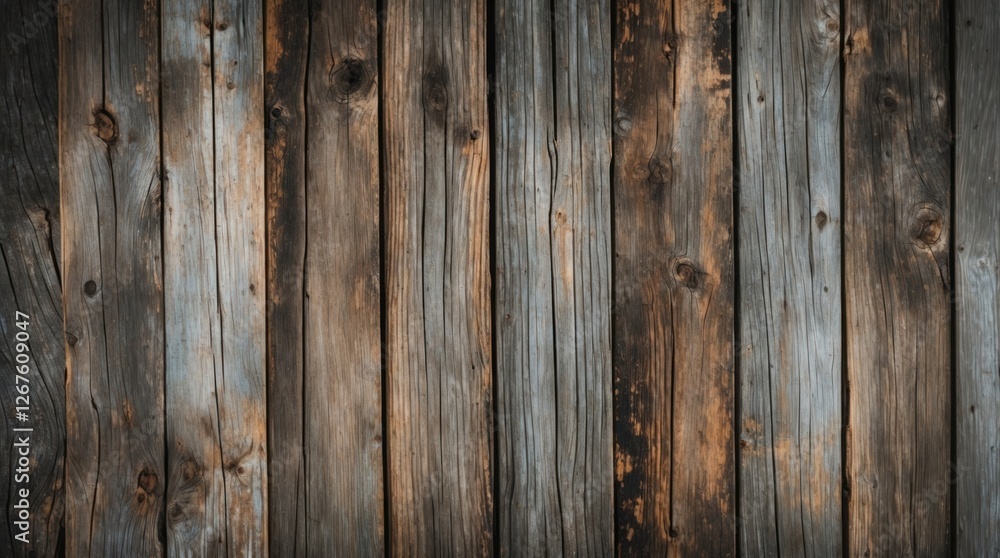 Poster weathered wooden plank texture background with a rustic and grunge appearance ideal for design and d
