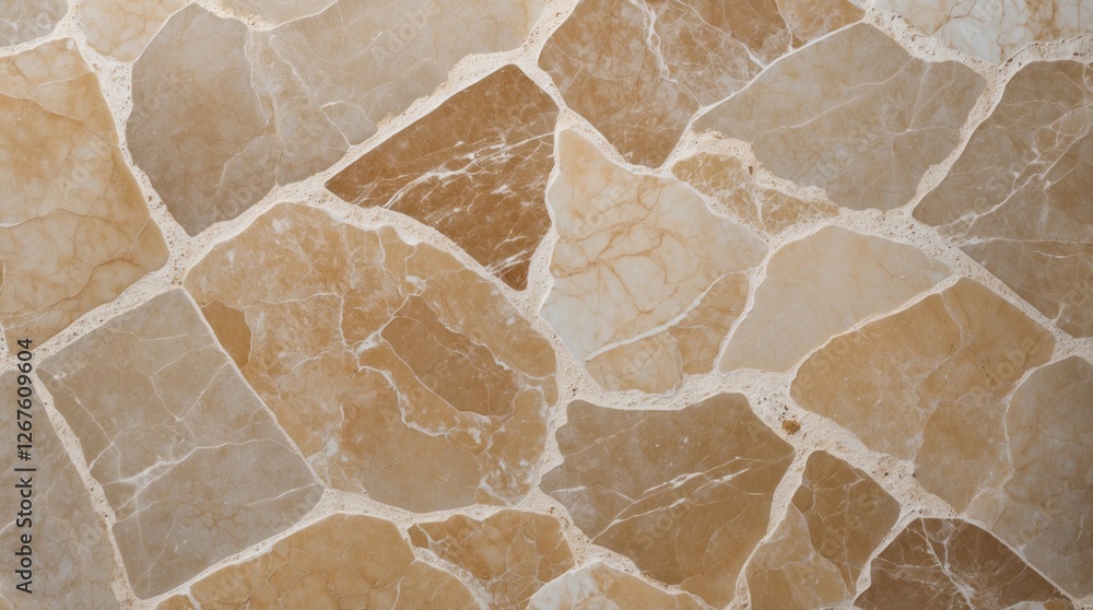 Poster beige natural marble texture with unique patterns and tones suitable for interior design and archite
