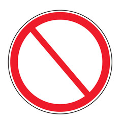 sign is prohibited vector icon