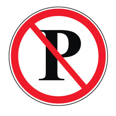 parking is prohibited vector icon