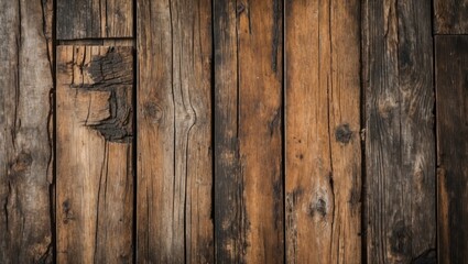 Obraz premium Vintage hardwood floor texture showcasing weathered wooden planks with natural grain patterns and rustic appeal for interior design projects.