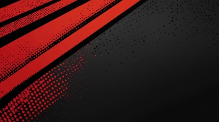 Abstract red and black halftone background.