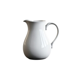 A White Ceramic jar isolated on transparent background.