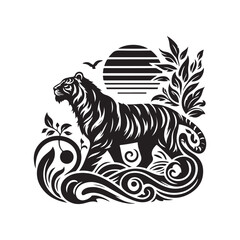 vector illustration of a zebra