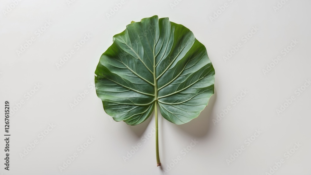 Aufkleber lush elephant ear leaf isolated on a white background with copy space for text ideal for nature and 