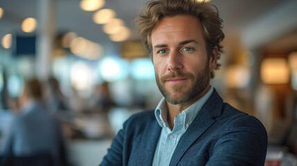 Financial stability: the image is of a modern banking office, with a friendly and competent employee in front. --ar 16:9 --style raw --stylize 750 --v 6 Job ID: 97b0cd9b-10e6-456f-b645-3a30e402dad1