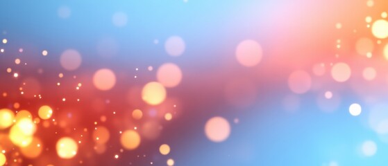 Abstract Bokeh background in blue and orange.