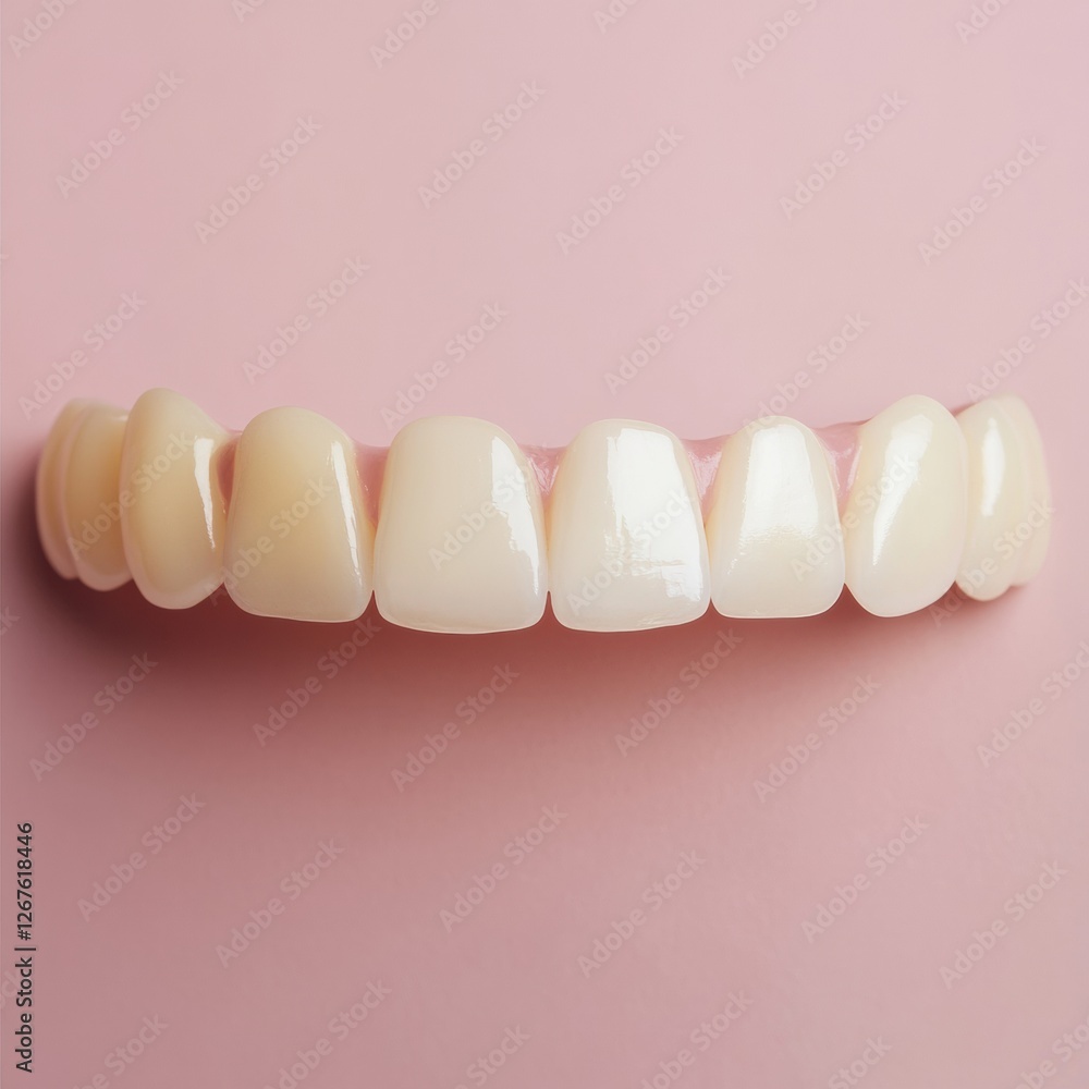 Poster Close up view of teeth showing transformation before and after whitening treatment with space for text. Generative AI