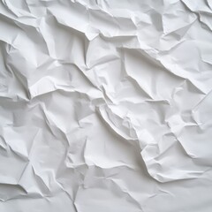 Obraz premium Crumpled white paper texture background