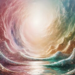 Fototapeta premium magical river which is glowing lightly and looking beautiful