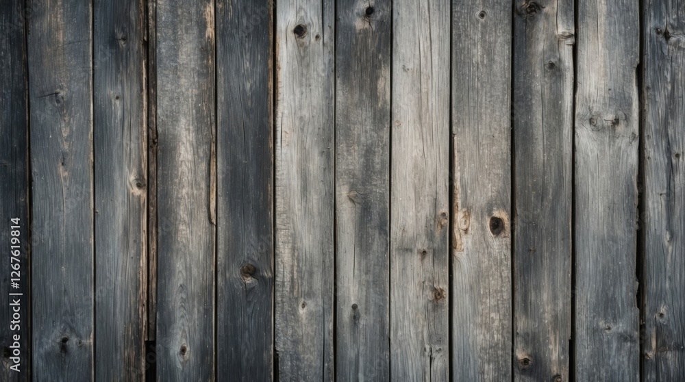 Poster weathered wooden wall texture in grey tones suitable for background use and text overlay in various 