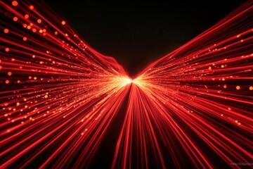 Fototapeta premium abstract Red Lines on Black Background