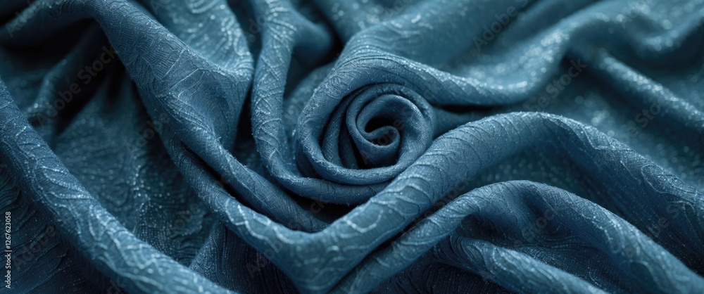Poster detailed gray-blue fabric texture with intricate patterns ideal for stylish background applications 
