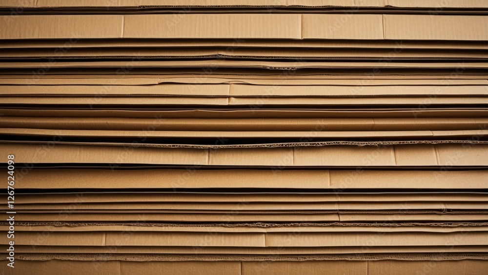 Poster brown industrial cardboard texture featuring horizontal lines and layered profiles suitable for back