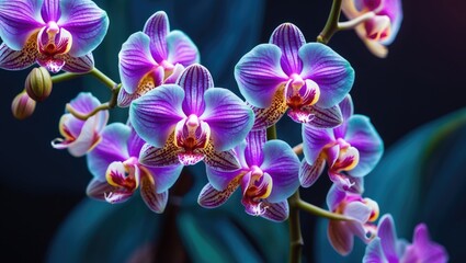 Vibrant Orchid Flowers with Exotic Colors Perfect for Nature Lovers and Floral Backgrounds © NeuralNiche
