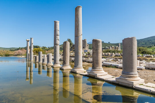 Antique ruins in Patara near Fethiye, Turkey
