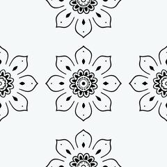  Elegant Floral Line Art Pattern Seamless Botanical Design
