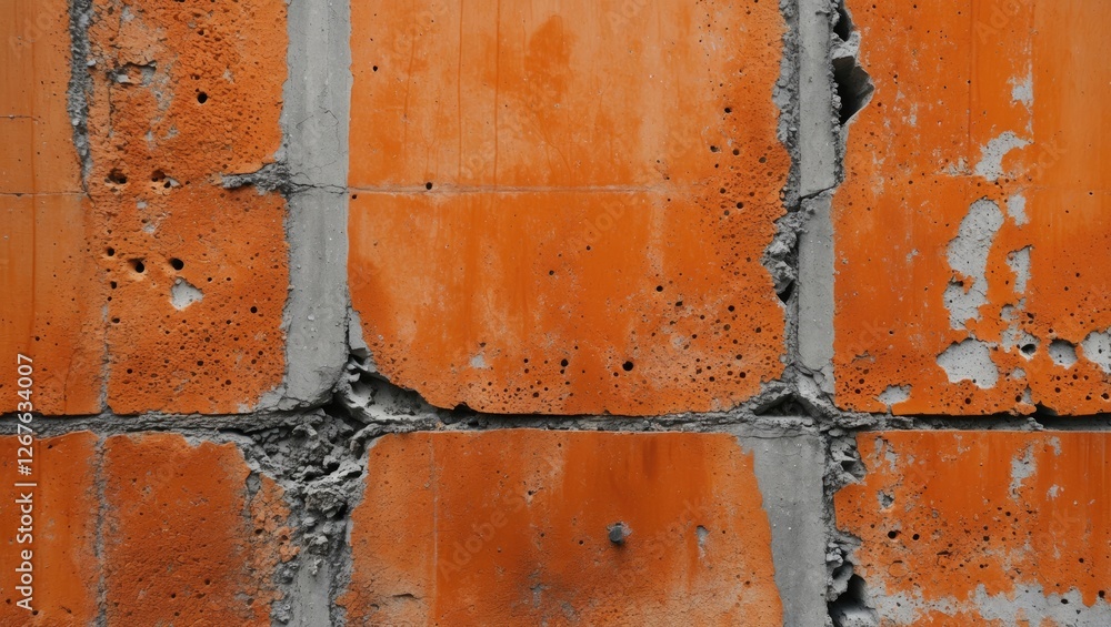 Poster orange concrete wall texture with rough surface for use in backgrounds and designs