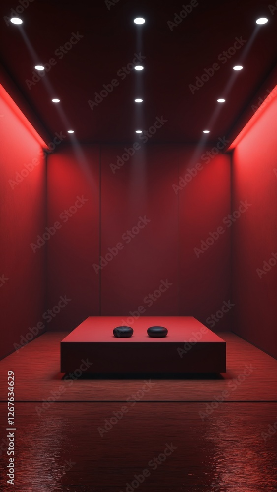 Poster empty room or gaming background for product placement or showcase