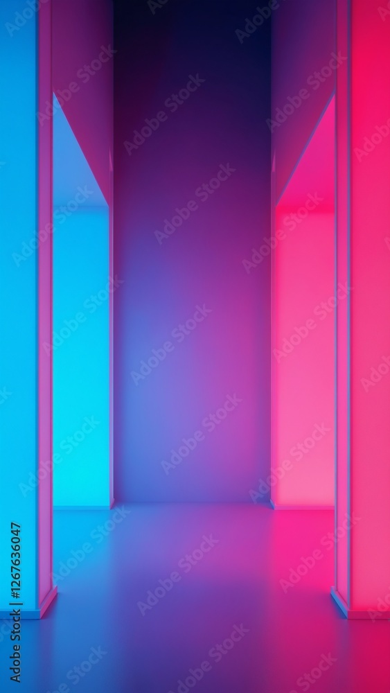 Poster empty room or gaming background for product placement or showcase