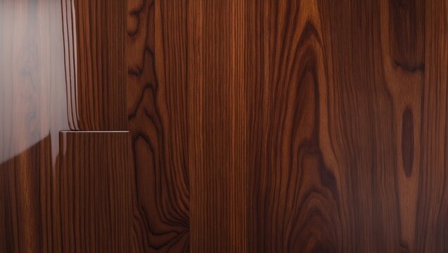 Glossy lacquered mahogany wood grain texture background high resolution for interior design and woodworking projects