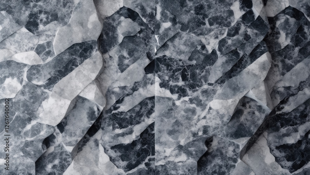 Poster Gray marble texture background with intricate veining for elegant design projects and modern aesthetics.