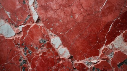 Red marble texture background with intricate patterns and natural veining for design or decorative applications.