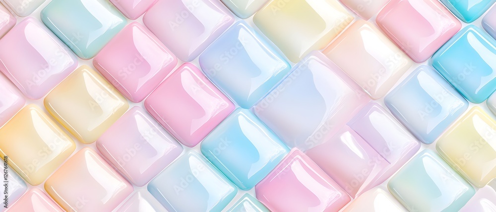 Poster a row of colorful squares with a light pink square in the middle