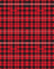 Red Black Lumberjack plaid seamless pattern. Generated image