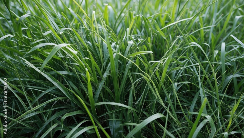 Aufkleber lush green grass texture with abundant foliage ideal for nature background or text overlay applicati