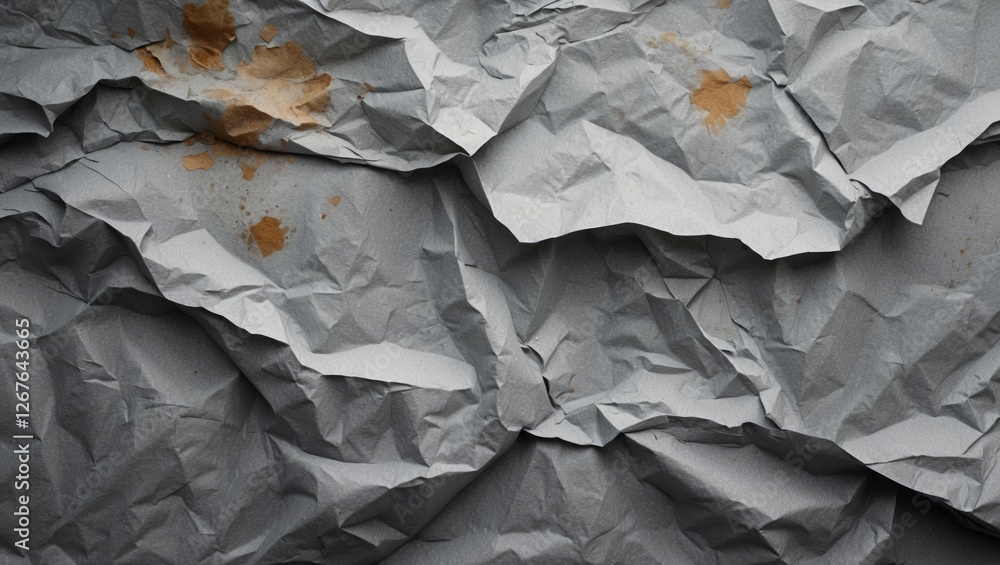 Leinwandbilder wrinkled grey paper texture with stains exhibiting intricate details and depth suitable for backgrou