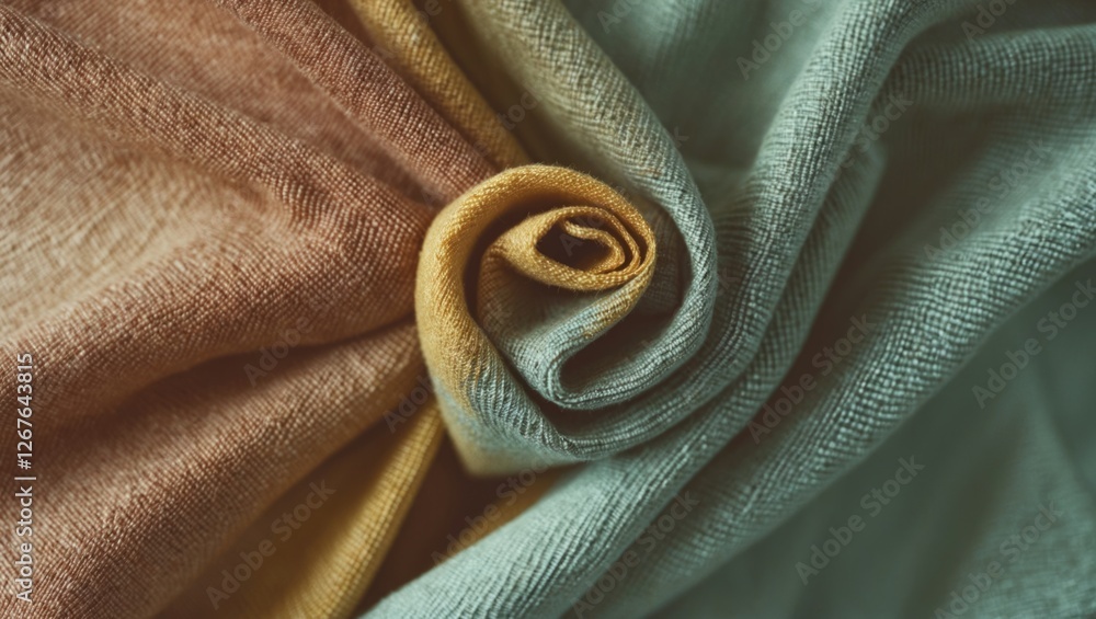 Poster colorful fabric texture with intricate patterns suitable for backgrounds and design projects