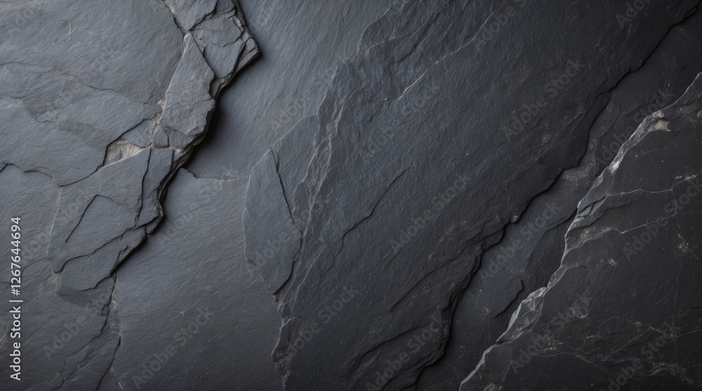 Poster dark grey slate texture background with natural stone characteristics ideal for design and architect