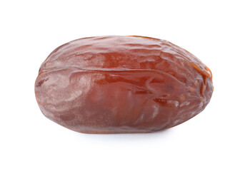 One tasty dried date isolated on white