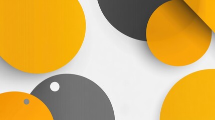 Abstract background with overlapping yellow and gray circles.