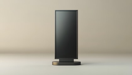 Black Signage Mockup In Studio