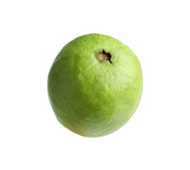 One fresh guava fruit isolated on white